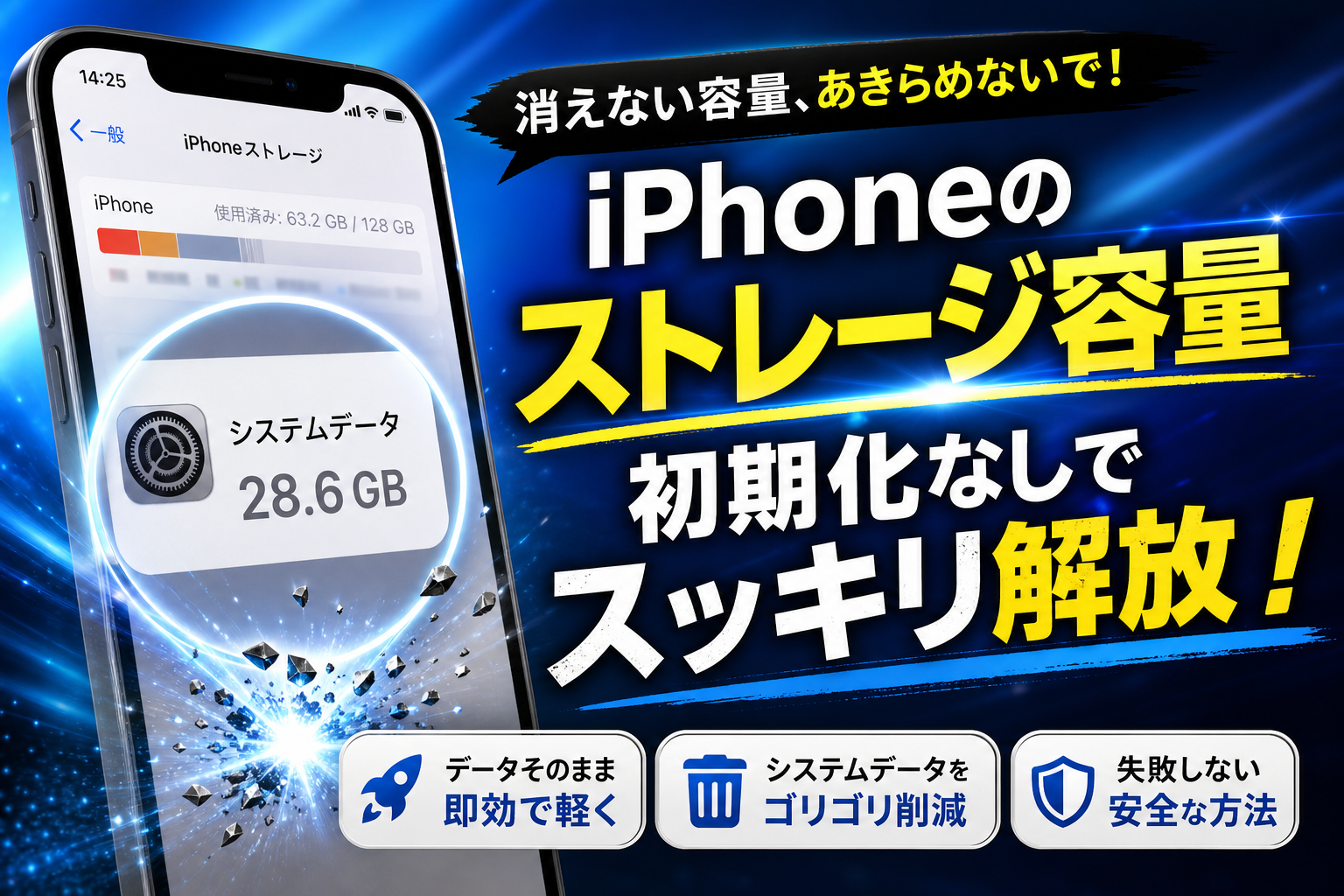 ios システムデータ 減らす