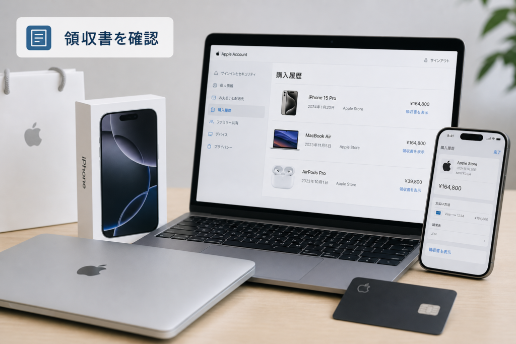 Apple Storeで買ったiPhone・Macの領収書を確認する方法