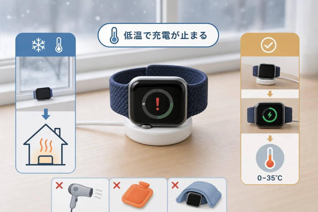 Apple Watchの動作温度と充電時の温度は同じ?