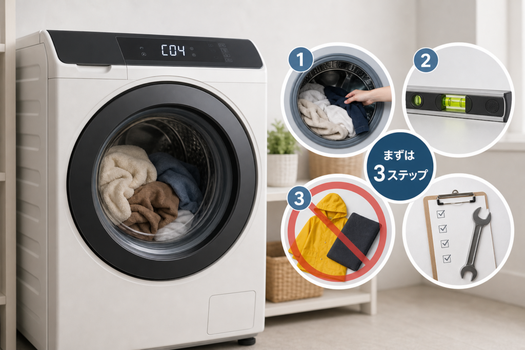 C04は「脱水時の偏り」を知らせるエラー表示