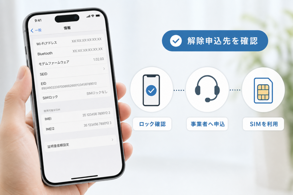 「SIMロックあり」なら、どこへ解除を申し込む?