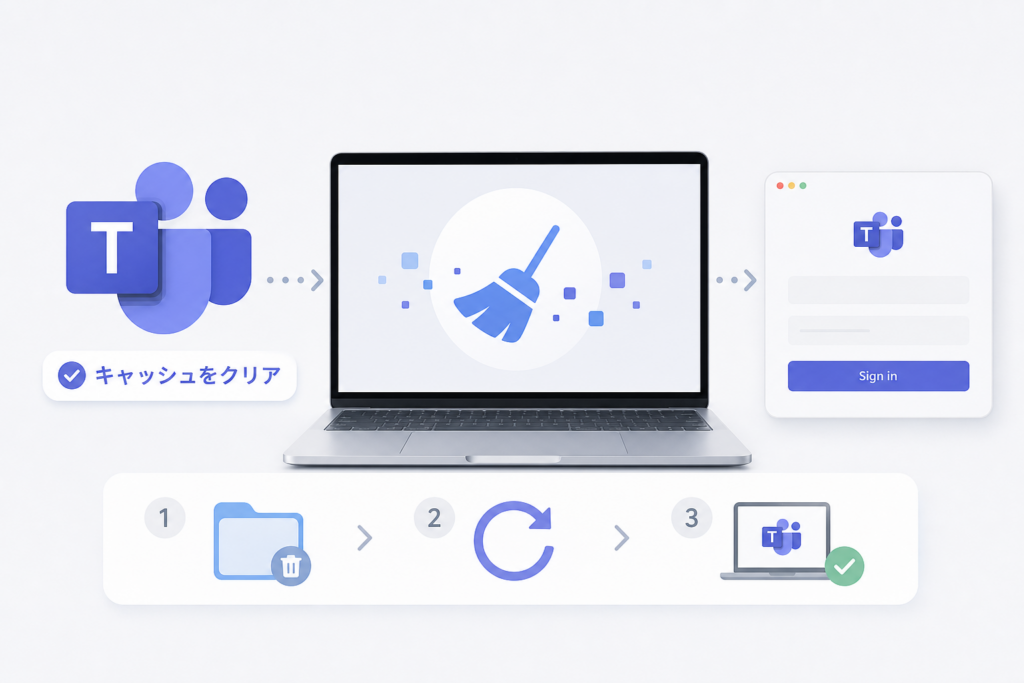 【Windows・Mac】新しいTeamsのキャッシュ消去とリセット手順