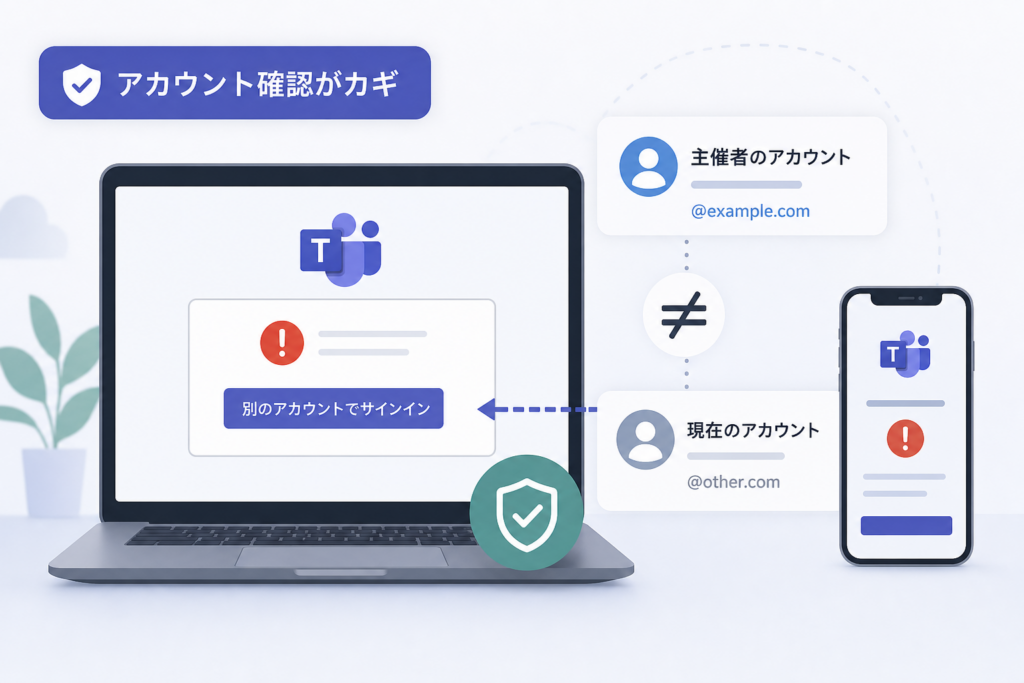 アカウント不一致・社外ゲスト認証への対処