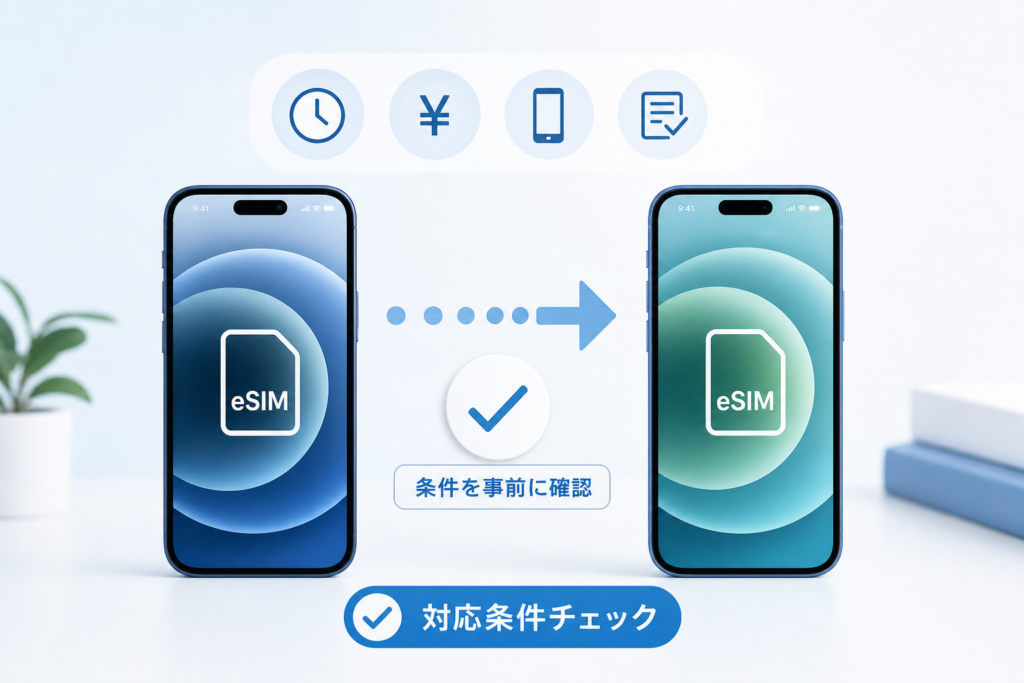クイック転送前の対応条件｜iOS・端末・契約状態を照合する