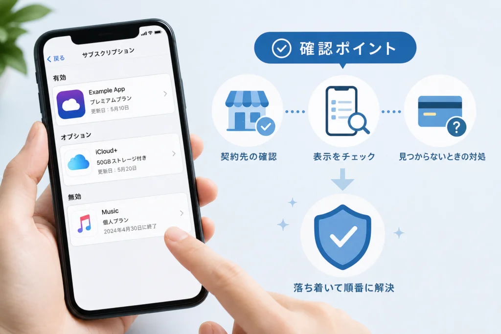 サブスクリプション一覧に対象が出ない場合はどうする？