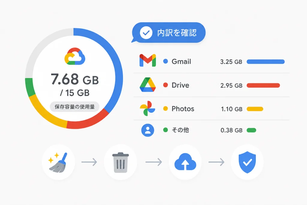 使用量とサービス別の内訳を確認する