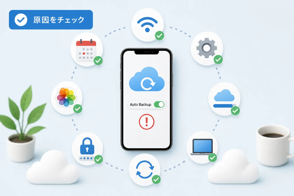 手動では作成できるのに、自動バックアップだけ失敗するのはなぜ？