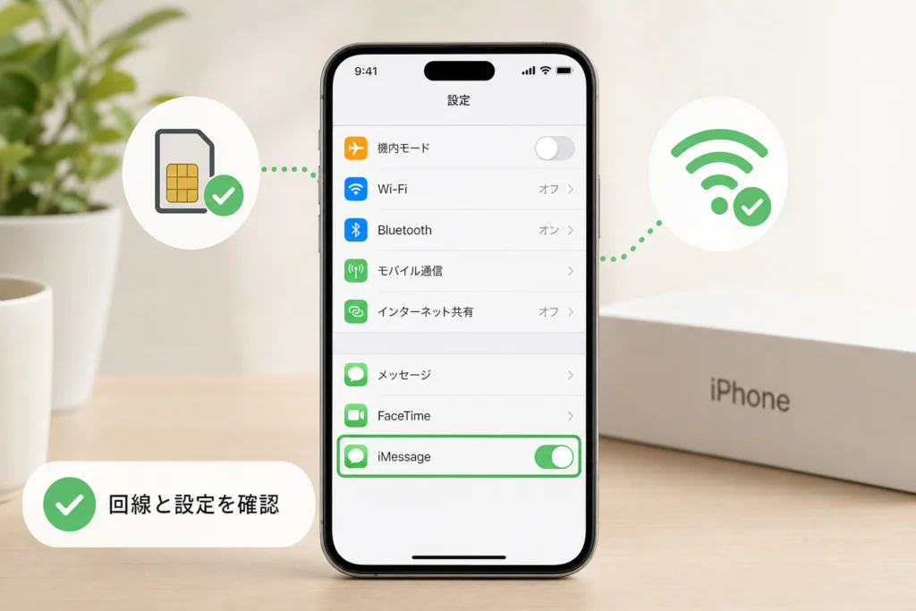 新しいiPhoneの回線と基本設定はどう確認する?