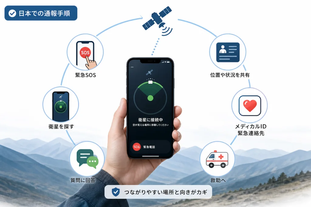 日本で緊急通報するときの進め方