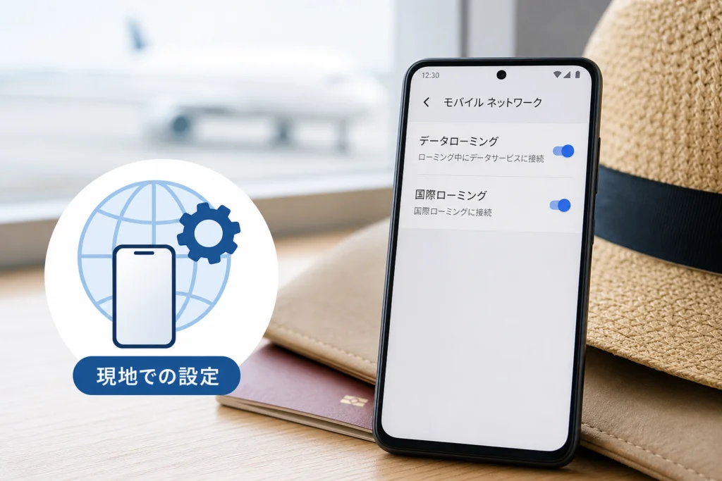 現地到着後、Androidではどう設定する?