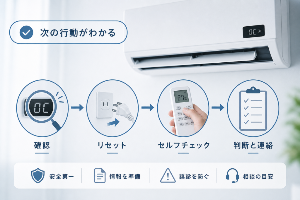 表示場所・危険症状・公式資料の一致で次の行動を決める