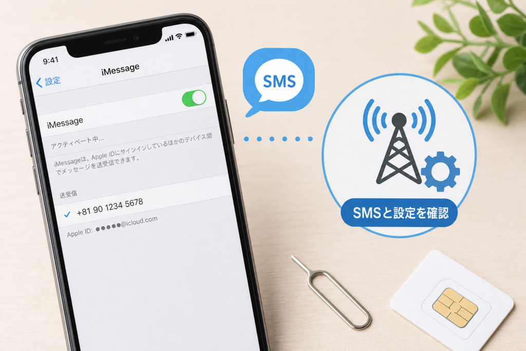 電話番号を認証できない場合はSMSとキャリア設定を確認