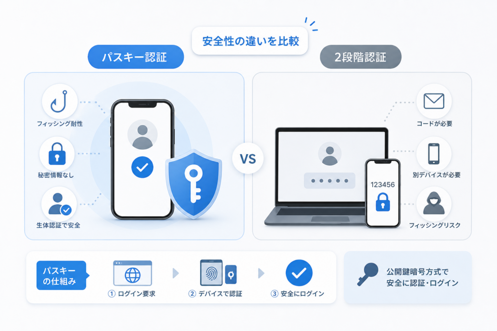 Googleアカウントのパスキーとは？安全性と2段階認証との違い