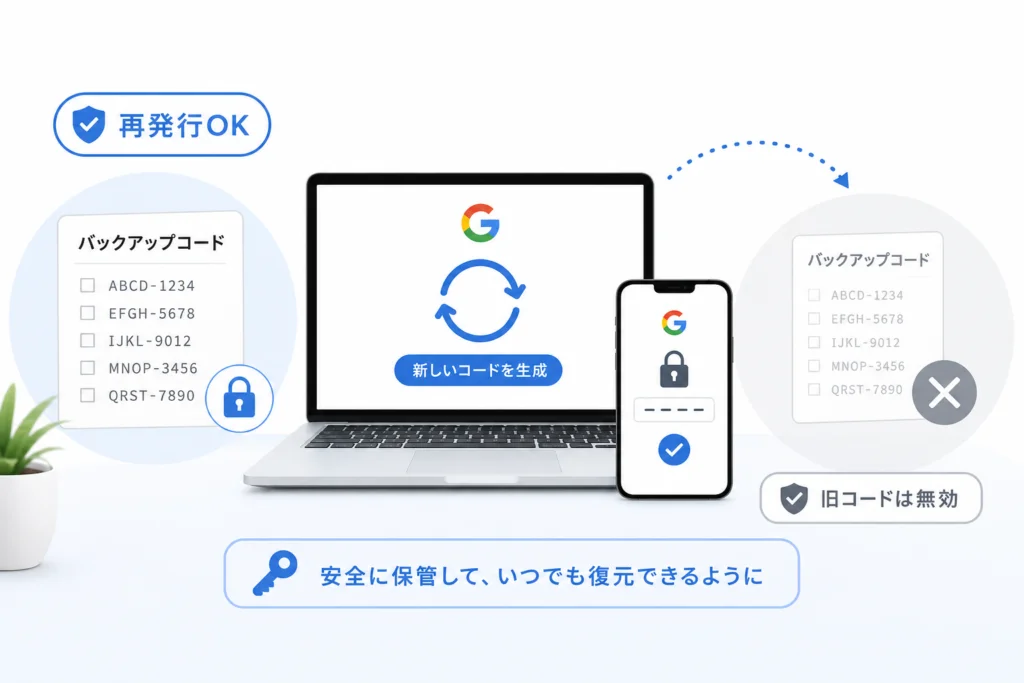 Googleバックアップコードの基本仕様
