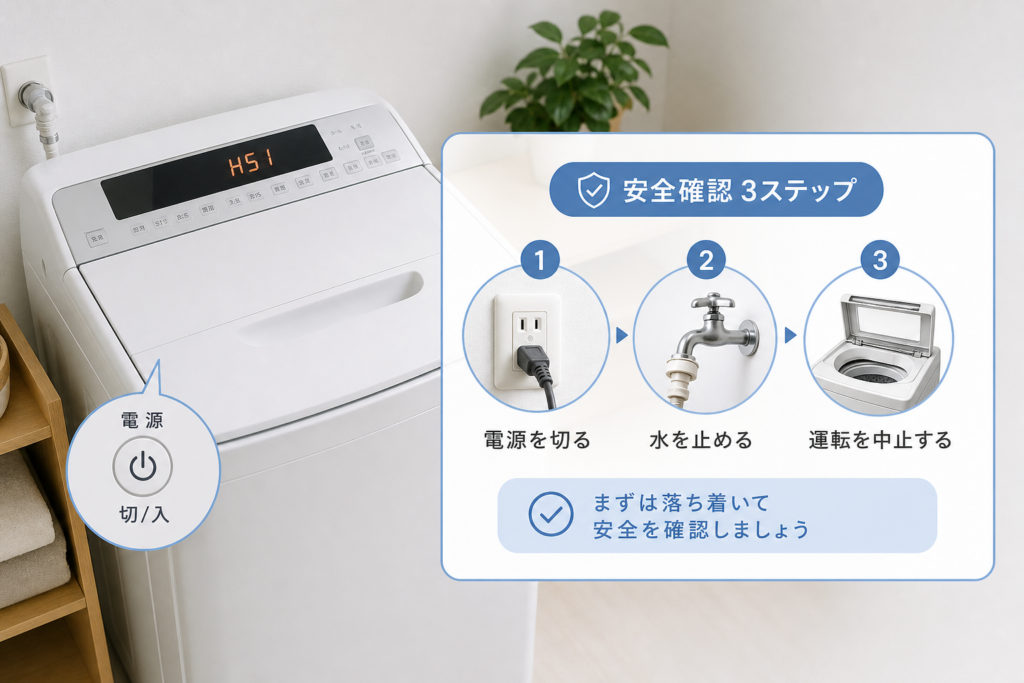 H51が出た直後に行う安全確認の手順