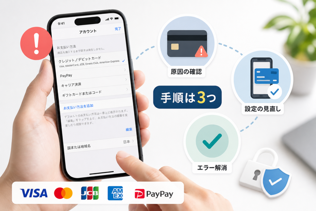 iPhoneでApp Storeの支払い拒否を解除する手順