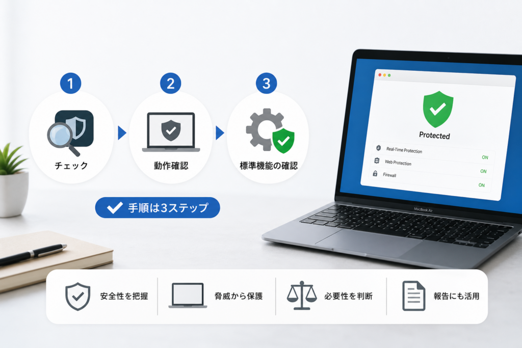 Macにセキュリティソフトが入っているか確認する方法