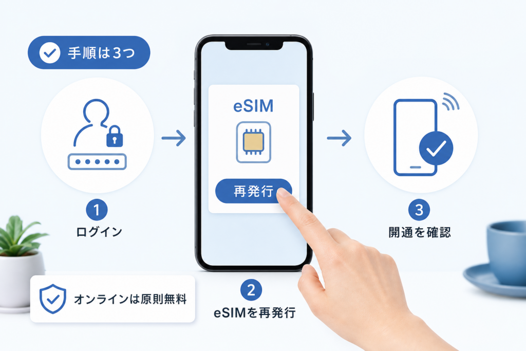 My docomoでeSIMを再発行する手順