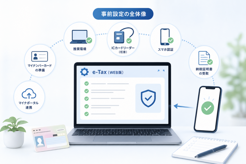 PCでe-Taxソフト（WEB版）を使うための設定