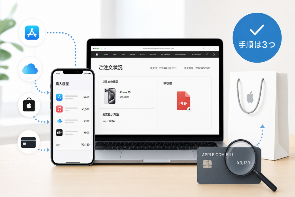 WebでApp Storeの購入履歴と領収書を確認する方法