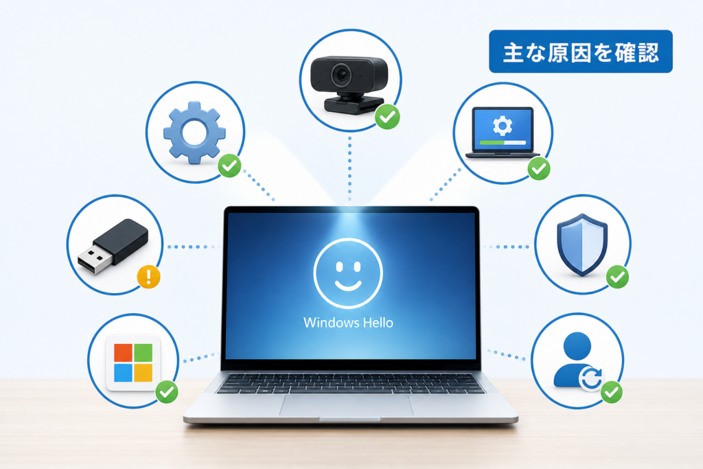 Windows Hello顔認証が使えない主な原因