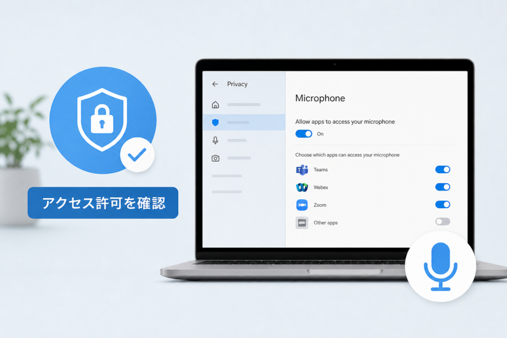 Windows / Macでマイクのアクセス許可(プライバシー設定)を確認する