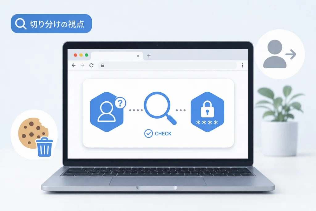 Cookieを削除してもログインできない場合の切り分け