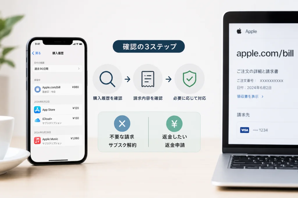 「apple.com/bill」は何の請求?対象サービスと請求の仕組み