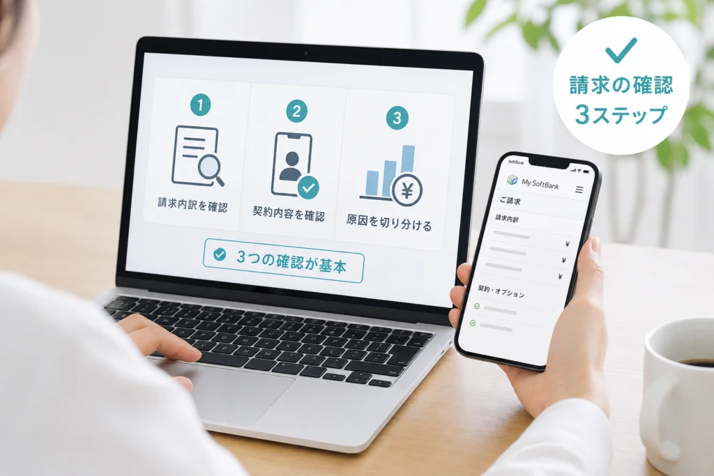 「ソフトバンクB」「ソフトバンクM」は何の請求?二重請求の見分け方