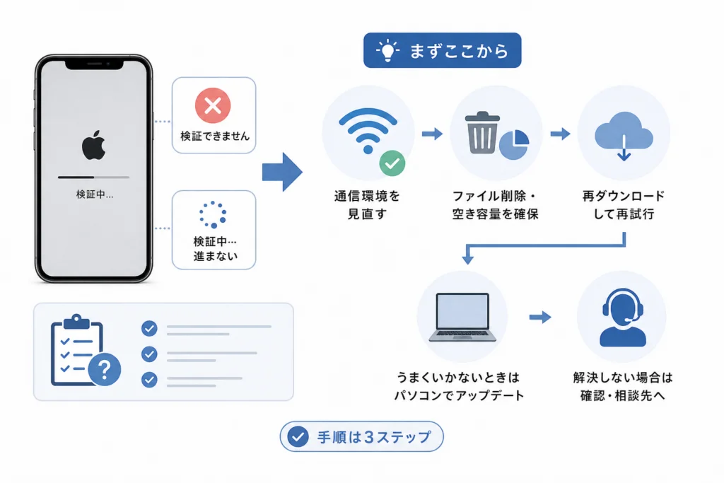 「検証できません」と「検証中から進まない」は分けて判断する