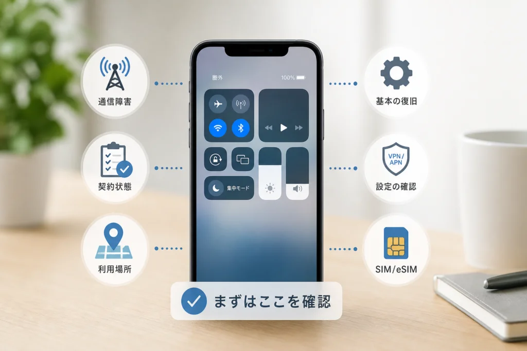 まず確認する通信障害・契約状態・利用場所