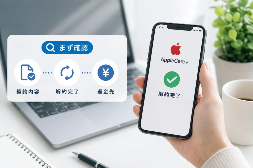 まず自分のAppleCare+契約と解約完了を確認する