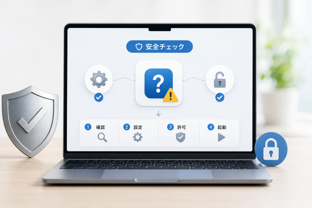 アプリを開く前に確認する安全チェック