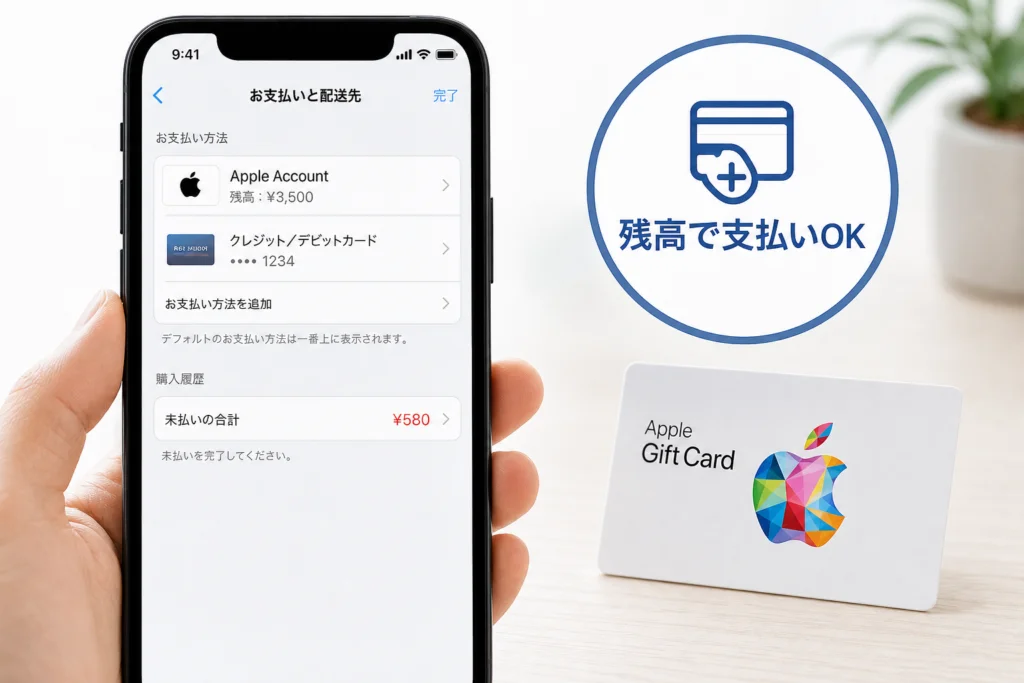 カードが使えないときはApple Gift Cardで支払えるか確認する