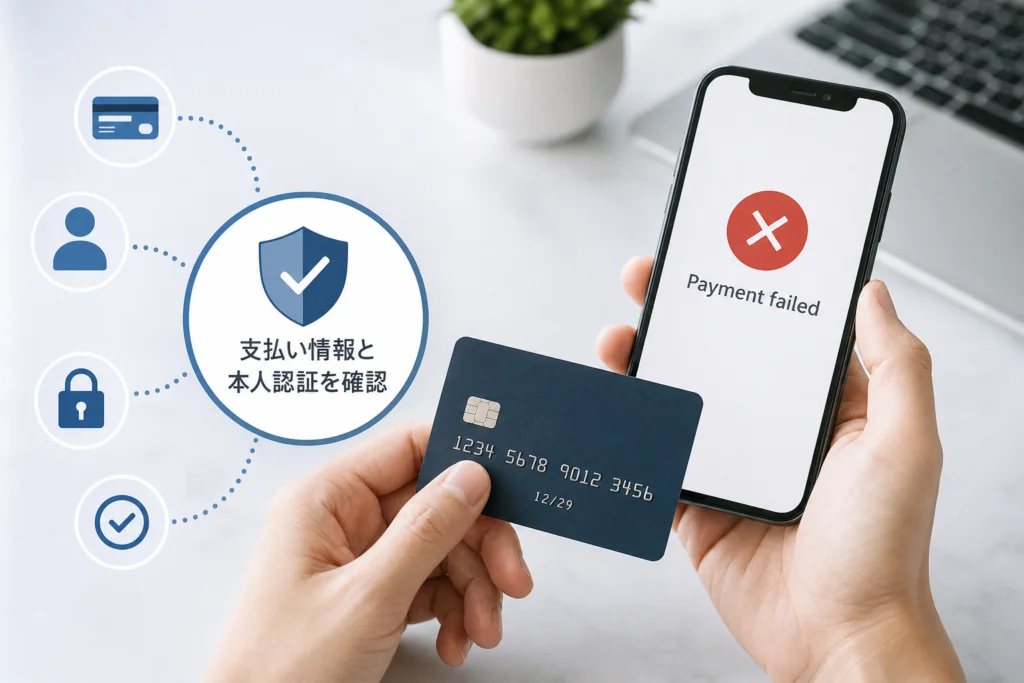 カードが承認されないときに確認する支払い情報と本人認証