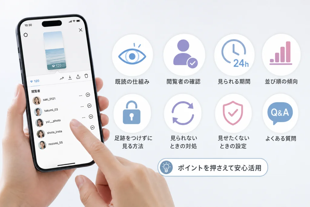 ストーリーズの既読・閲覧者はどこで確認する？