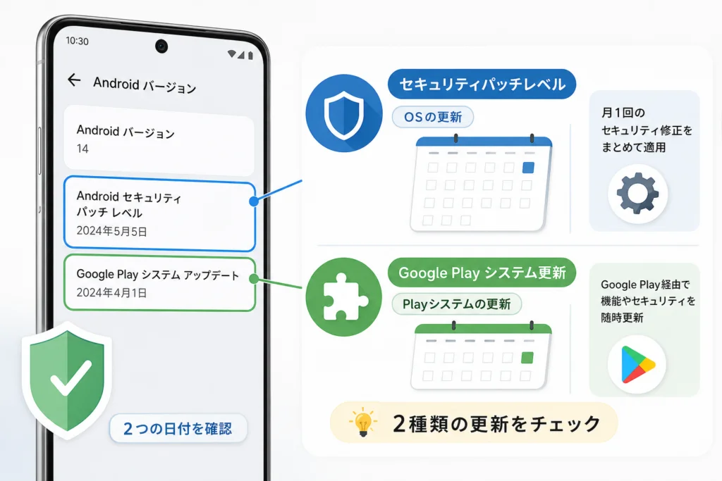 パッチの日付の見方と2種類の更新の違い