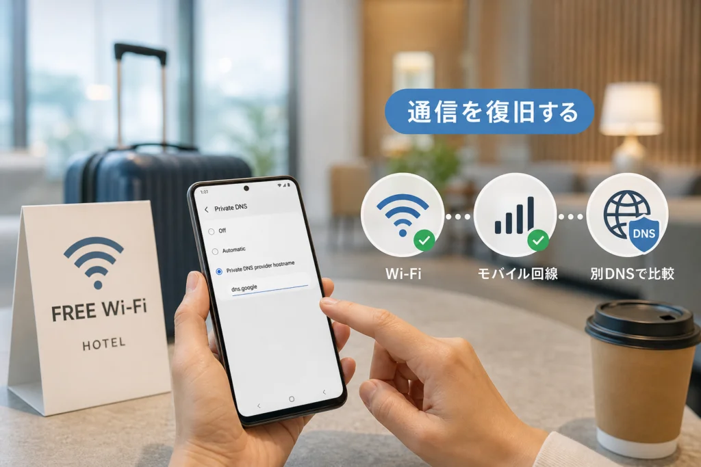 フリーWi-Fi・ホテルで接続できないときの対処法