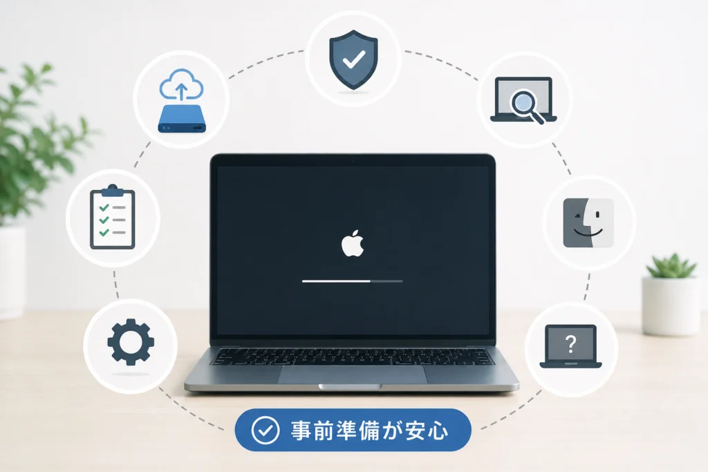 初期化前に済ませるバックアップと準備