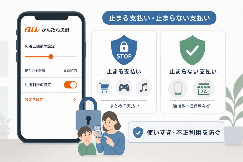 利用制限・上限変更で止まる支払いと止まらない支払い