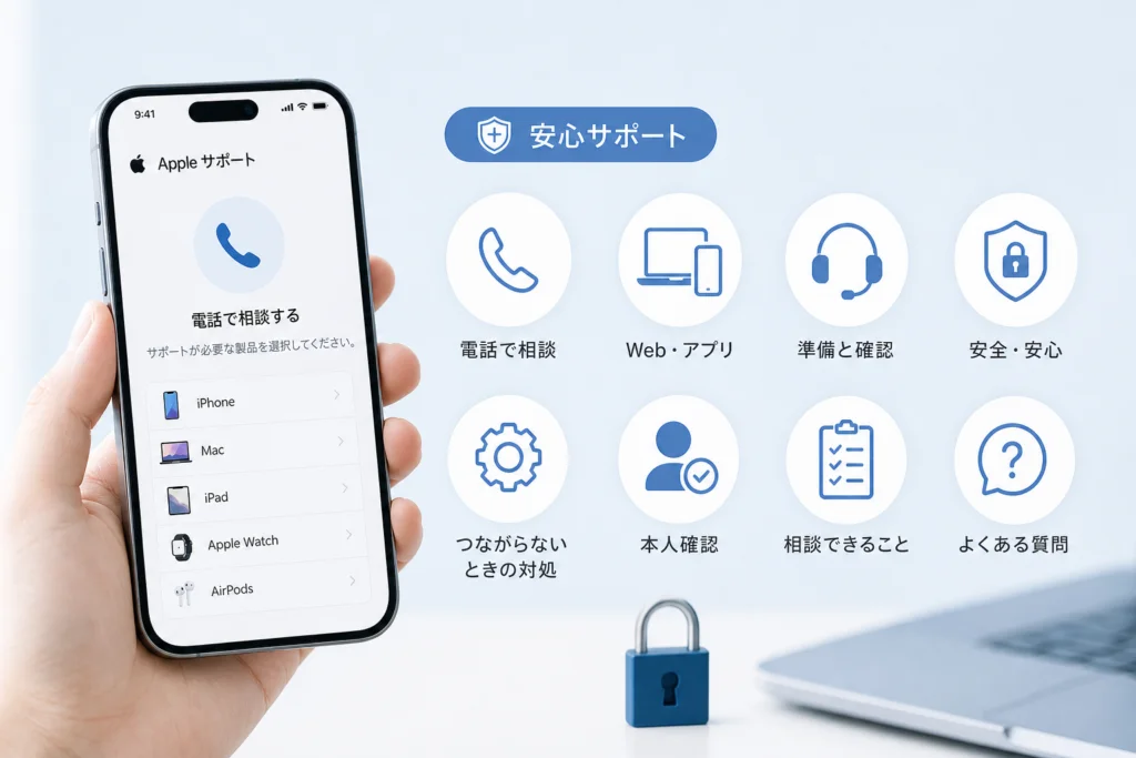 相談内容に合うAppleの問い合わせ先は?
