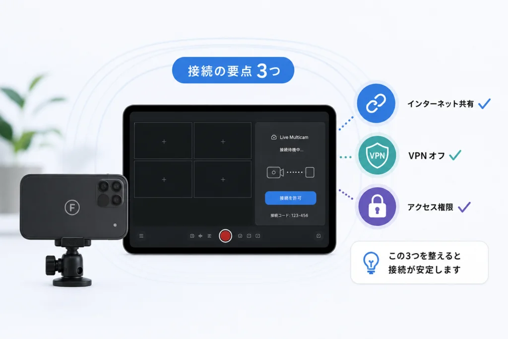第2段階：インターネット共有・VPN・アクセス権限を確認