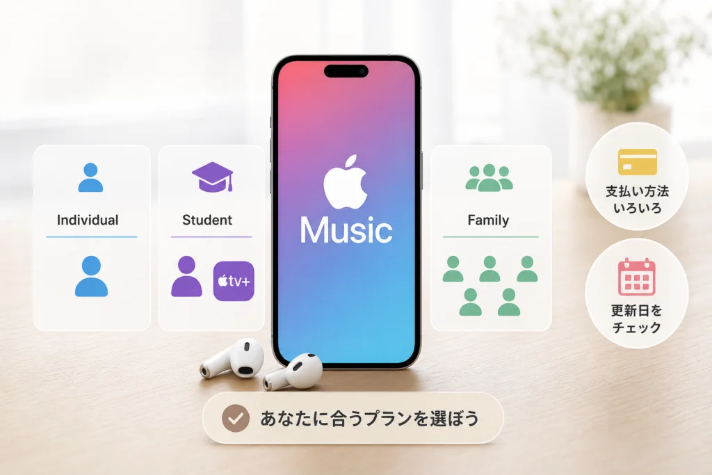 自分に合うApple Musicプランの選び方