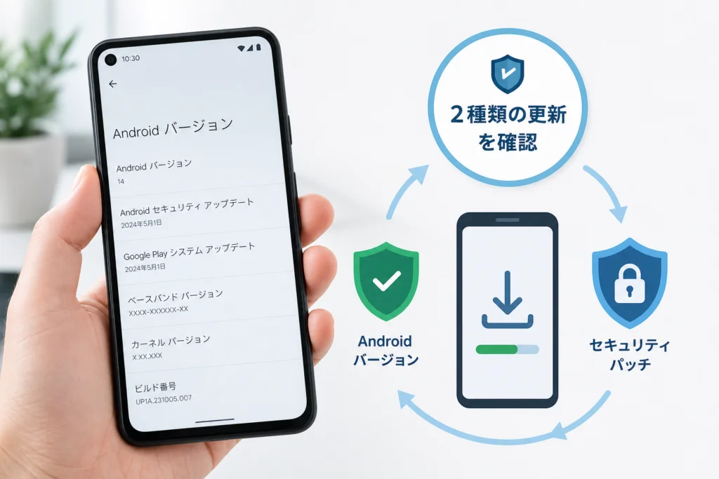 自分のAndroidのバージョンとセキュリティパッチを確認する