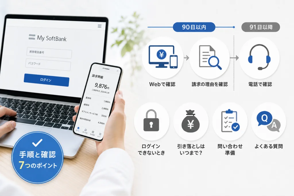 解約後90日以内はWebの「明細を見る」から確認する