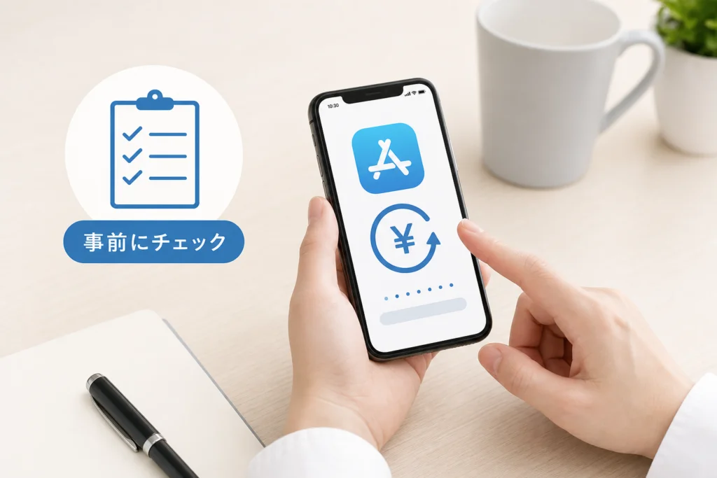 返金を申請する前に確認すること
