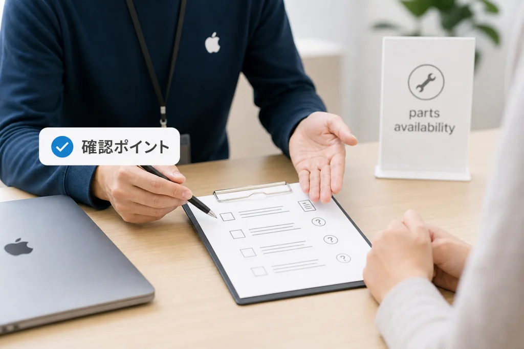 部品在庫はどこで確認する？予約前に聞くべき項目