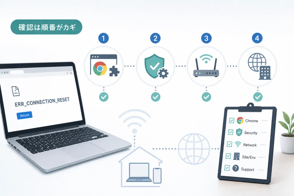 ERR_CONNECTION_RESETとは？似たエラーとの違い