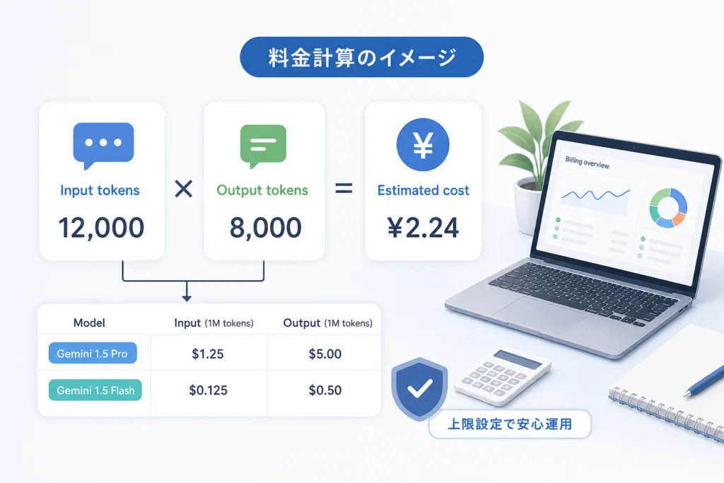 Google AI StudioのAPI料金はいくらになる？計算例で確認