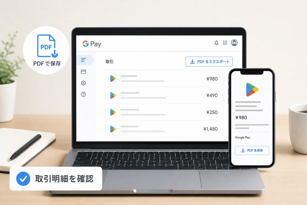 Googleお支払いセンターで取引明細を確認する手順
